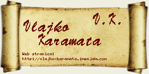 Vlajko Karamata vizit kartica